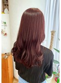 韓国風ウェーブ×ピンクベージュ