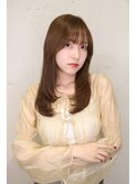 レイヤー/小顔/黒髪/ネビージュ/ボブルフ/ワンレン/縮毛矯正