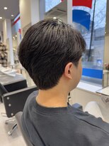 オーシャントーキョー 仙台(OCEAN TOKYO)&nbsp;ニュアンスパーマセンターパートショートネープメンズ黒髪仙台