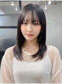 小顔 美髪 レイヤーカット イメチェン ワイドバング"
