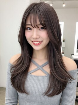 アオアクア バイ グルグル 小岩店(ao akua by GULGUL)の写真/<話題の韓国レイヤーカット*>圧倒的高評価*ミディアム&ロングも髪質改善ミラーカラーとの相性◎_小岩駅