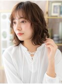 斜めバング乾かすだけひし形抜け感ボブパーマc6上尾20代30代40代