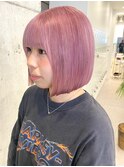 ダメージレスなブリーチカラーで作るピンクカラー