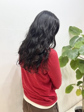 エアージーモ 小倉店(Fate design Air G mo) レイヤーパーマ×暗髪ヘア