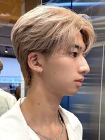 サンクマーケット 渋谷(cinq MARKET) 渋谷メンズカラーミルクティーベージュブラウンブリーチカラー◆