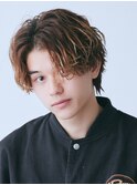 センターパート/波巻きパーマ/スパイラルパーマ/men's