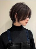 ダブルカラーハイライトベージュカラーケアブリーチショートボブ