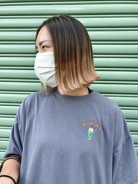 イロプラスソイ(iro + soi) ▲プツッと、外ハネボブ×エアータッチバレイヤージュ▲