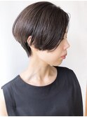 【モリオ原宿】黒髪ショートボブ　ハンサムショート　前髪なし
