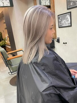 サニー 渋谷(SUNNY) バレイヤージュショコラアッシュハイライトグレージュカラー