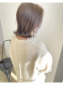 切りっぱなしボブ&ラベンダーグレージュ