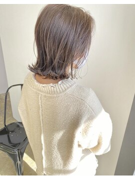 ニド(2do) 切りっぱなしボブ&ラベンダーグレージュ