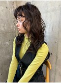 デジタルパーマ　ブルーブラック　イメチェン　ナチュラルモード