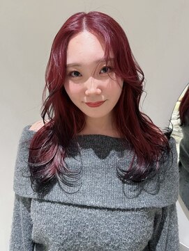 ローエ バイ デコ(Rohe by DECO) 【廣川】レイヤーカット/エンドカラー/ボルドー /ワインレッド