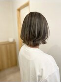 色落ち後も派手にならない透明感ハイライト×レイヤーボブ