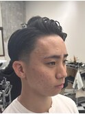 スパイキーショートブルーブラックフェザーパーマサーフカールY