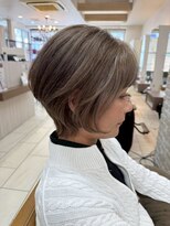 ミューク ハッピーヘアライフ 寺田町北口店(ｍieuxque happyhairlife)&nbsp;アプリコットオレンジハイライトカラーバレイヤージュ