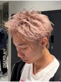 刈り上げアップバングスパイキーショートパーマスパイラルパーマ
