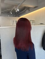 サロンドクオリア(Salon de Qualia)&nbsp;ブリーチなしダブルカラー/カシスピンク