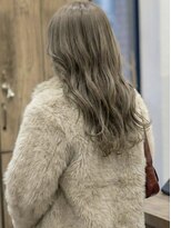 ニコリヘアワークス(nicori hair works)&nbsp;ロング×ハイトーン×シアーベージュ3