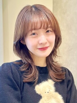 メゾンドイギー(MAISON de IGGY) 大人ガーリー透明感ブラウンくびれミディアムレイヤー