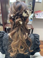 サラ 徳山店(SARA) 結婚式 ヘアアレンジ ハーフアップ