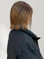 ヘアーメイク グロー(hair make grow)&nbsp;切りっぱなしボブ ブラウンベージュ ハイトーン 髪質改善