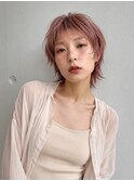 横浜西口/羽エクステ ミルクベージュ ロングウルフカット ウルフ
