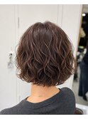 デジタルパーマゆるふわパーマボブ