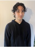 外国人風サイドパートニュアンスマッシュウルフ