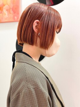 デート 下北沢(DATE) ダブルカラーオレンジベージュカラーケアブリーチ韓国ハイトーン