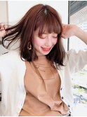 Say.黒髪ボブルフネビージュ小顔ワンレンミディアムレイヤー青山
