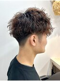 ツイストスパイラルパーマメンズパーマ波巻きパーマ 奥東巧真