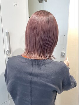 シアン バイ アルテフィーチェ(CYAN by artefice) 切りっぱなしボブ タッセルボブ チェリーピンク ワインレッド