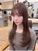 韓国前髪顔周り×小顔レイヤー[横浜/縮毛矯正/丸型卵型逆三角形]