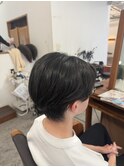 刈り上げなしセンターパート