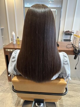 エイクス ヘア デザイン×美髪クリニック 千葉(AQs hair design) くびれヘア/アプリコットオレンジ/夏/髪質改善[千葉駅]