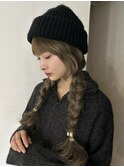 ☆ブリーチなしダブルカラー オリーブ オリーブベージュ