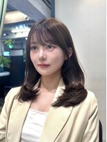 ロビー 表参道(ROBBY)&nbsp;ミディアムレイヤーカット/30代40代50代/顔周りカットくびれヘア