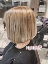 エムテコ(M.techo)&nbsp;ハイライト/コントラストハイライト/ベージュ/ボブ