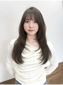 ミディアムレイヤー 髪質改善 ブラウンカラー