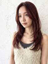 クローズ(cross-z)&nbsp;レッドブラウン×顔周りレイヤーカット【東川口/浦和美園】