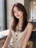 【肌映え透明感カラーで艶髪美人×カット】全体染め￥16555⇒￥14980