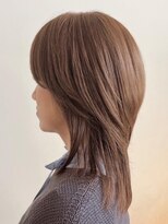 トップヘアー ガーデンヴィラ 安城(Garden Villa) 安城顔まわりレイヤーミディアムウルフミルクティーベージュ40代