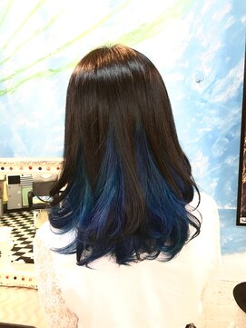 バルテイン(Hair Valtein) ブラックインナーブルー