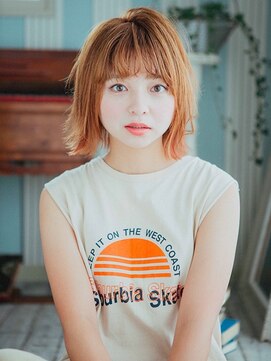 プロデュース 相模原店(Produce) シースルーバング♪ヌーディーカラー☆ボブ