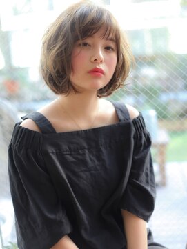 マイラ 銀座(myla) 11月1日NEWオープン銀座大人可愛いシースルーバングゆるふわボブ