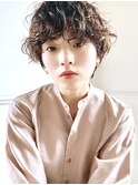 【December】小顔 マッシュショート くせ毛 パーマ♪