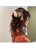 【emme×笹川】和装ヘアアレンジ(ミディ)