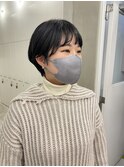 マッシュショート×前髪パーマ